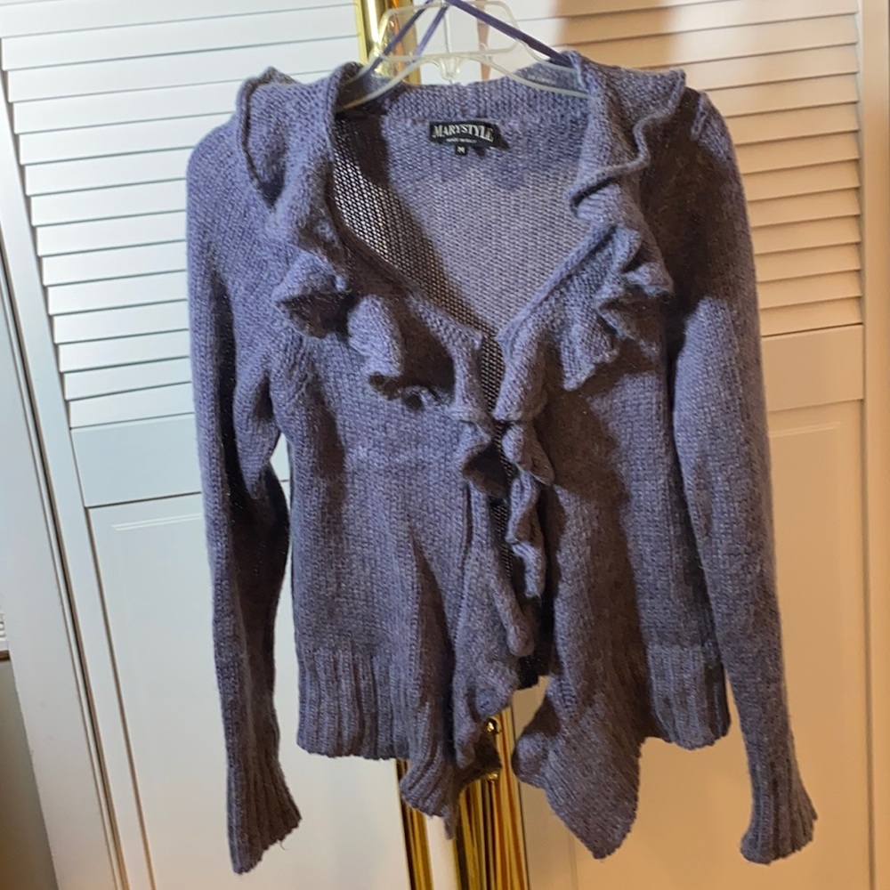 Purple Cardigan Sweater